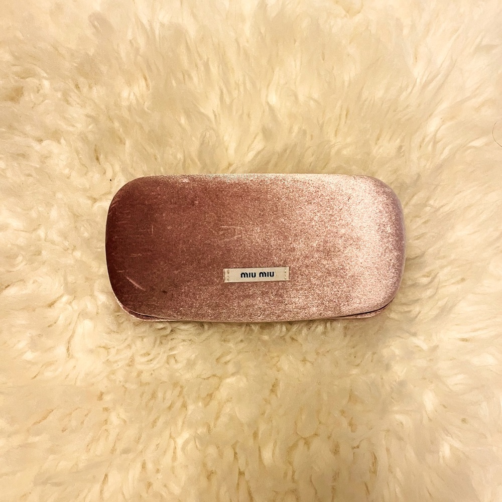 Miu Miu | Pink Velvet Hard Sunglass Case